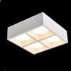 TEKHOME Plafoniera da Soffitto in Gesso Bianco a 4 Luci, Design Moderno Quadrato, Attacco GX53, per Cucina Corridoio Soggiorno, Lampadine Non Incluse - GS-C38-4