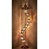 DEMMEX Lampada da Terra Mosaico Turco Marocchino a 11 Sfere, Alta 210 cm, Stile Tiffany Boho Decorativa con Sfere Colorate, Fatta a Mano in Turchia