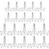 XSEXO 20 cavalletti in plastica trasparente da 12,7 cm e 15,2 cm per esporre i tuoi piatti preferiti, scaffali per ciotole, libri, piatti, DVD, immagini