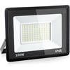 Fynokst 100W Faretto LED da Esterno, 10800LM Sovrilluminante Faro LED Esterno, 6000K Luce Bianca Fredda, IP66 Waterpoof Faretti per Giardino, Garage, Campo sportivo, 1 Pezzi