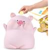 FARYODI Salvadanaio portafortuna, a forma di maiale, con foro per banconote, decorazione per la stanza, regalo di compleanno per ragazze, bambini, adulti