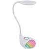Eglo LED lampada da tavolo Cabado 1, lampada da scrivania | con touch, luce neutra regolabile, base con cambio colore RGB, lampada per bambini in plastica bianca, lampada da comodino