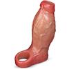 BDSMJOY Guaina in silicone liquido spessa aperta areata LMT883 Uomo (Marrone)