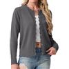 GRECERELLE Cardigan da donna lavorato a maglia girocollo leggero cardigan | Cardigan a maniche lunghe da donna con bottoni smerlati coprispalle maglione per abito estivo da sera matrimonio