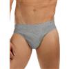 GARDA Ginni 6 Slip Uomo Basso Cotone, Slip Basso Elastico Ricoperto Art. 2080 (Grigio, 4/M)