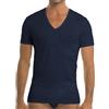 GARDA - 3pz T-Shirt Uomo Mezza Manica Scollo a V in Cotone Filo di Scozia Art. 0036 (Blu, 4/M)