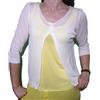 Fantasy Cardigan Spolverino Corto Coprispalle Giacchetto Bolerò Filo Viscosa Leggero Manica 3/4 Semplice Ragazza Donna