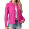 GRECERELLE Cardigan da donna lavorato a maglia girocollo leggero cardigan | Cardigan a maniche lunghe da donna con bottoni smerlati coprispalle maglione per abito estivo da sera matrimonio