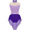 Manyakai Bambina Body Pattinaggio Artistico Strass Abito Danza Body Ginnastica Palestra Outfit