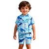 Generico da Bagno per Bambini con Stampa Galleggiante alla e Design a Contrasto per Ragazzi Nuoto Estivo (Blue, 2-3 Years)