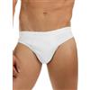 GARDA Ginni 6 Slip Uomo Basso Cotone, Slip Basso Elastico Ricoperto Art. 2080 (Bianco, 4/M)