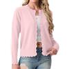 GRECERELLE Cardigan da donna lavorato a maglia girocollo leggero cardigan | Cardigan a maniche lunghe da donna con bottoni smerlati coprispalle maglione per abito estivo da sera matrimonio