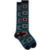Gallo Calze lunghe donna blu fantasia quadri concentrici
