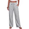 NONSAR Pantaloni da donna a righe, in cotone, per il tempo libero, leggeri, con tasche, Nero , S