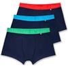Happy Socks Boxer Parigamba 3-Pack Solid Navys Cotone Uomo Blu Navy L