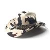 SJTJSPX Cappello da cowboy per uomini e donne, cappello da cowboy western jazz, motivo mucche per adulti, copricapo di selvaggio west, costume per feste a tema matrimonio, cappelli da cowgirl in