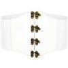 BlackButterfly Cintura Corsetto Donna Quattro Ganci, Bianco, XXL