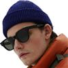 UNDERCONTROL Logo Etichetta Toppa Unisex Autunno Inverno Elastico Corto Spesso Polsini Arrotolabile Caldo Berretto Coreano Pescatore Trawler Morbido Traspirante Berretto in Maglia