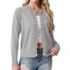 GRECERELLE Cardigan da donna lavorato a maglia girocollo leggero cardigan | Cardigan a maniche lunghe da donna con bottoni smerlati coprispalle maglione per abito estivo da sera matrimonio