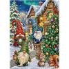 Tucocoo Puzzle di gnomo natalizio per adulti, 1000 pezzi, puzzle per decorare l'albero delle vacanze, puzzle invernale con cottage, graziosa opera d'arte scandinava Tomte, attività familiare impegnativa
