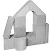 Velinda Set di 11 blocchi di schiuma giganti (colore: grigio (Cord)