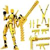 PLUSHCEWT T13 Action Figure, action figure stampate in 3D multiarticolazione, oro