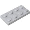 XYEIUGO 3020 Piastra Base Piastra 2x4 50 Pezzi GDS-511 compatibile con Lego Mattoncini da Costruzione Colore Gris blanc