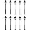 TAOZHUGONG 10 pezzi modellino ferroviario bianco caldo palo lanterne a LED, 14 cm, modello di lampada da strada, lampada a testa singola (A - 10 pezzi - 4,7 cm)