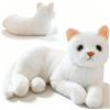 GVMJHYK Bambola Gatto Di Simulazione,Peluche Gatto,Simulazione Simpatico Animale,Regalo Perfetto,Decorazione Di Mobili, Morbidi Cuscini,14+ (white)