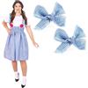 I LOVE FANCY DRESS LTD COSTUME DOROTHY PER DONNE. IL MAGO DI OZ COSTUME DOROTHY PER LA GIORNATA MONDIALE DEL LIBRO / SETTIMANA DEL LIBRO. VESTITO DOROTHY A PERCALLE BLU E BIANCO + NASTRI PER CAPELLI COORDINATI (MEDIO)