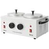 POTYYH Scaldacera a doppio vaso 800 ml - 200 W elettrico con controllo della temperatura indipendente 0-100 ℃ per la casa, saloni di bellezza, spa