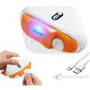 KQLHLHDYZ Tagliaunghie elettrico, tagliaunghie elettrico a 3 velocità con luce LED, lima per unghie automatica 2 in 1 con lucidatura, ricaricabile tramite USB, sicurezza per le unghie