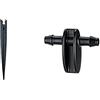 Claber 7806087 Accessori Rainjet Goccia 15 Picchetti & 91155 Raccordo Diritto, 1/4, Nero, Confezione da 10 Pezzi