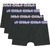 DIM Boy - Boxer Ecodim in cotone elasticizzato colorato x4 | Cintura con logo DIM | Colori dinamici | Comfort elasticizzato