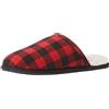 Amazon Essentials Pantofole Comode Uomo, Nero Rosso Buffalo Check, 46 EU