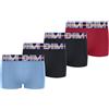 DIM Boy - Boxer Ecodim in Cotone Elasticizzato colorato x4 | Cintura con Logo Colori dinamici | Comfort Elasticizzato