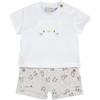 Chicco Bimbo 0-24 Completo con T-Shirt e Pantaloncini Dotata di Una Comoda Apertura sulla Schiena con Bottoncini 261