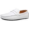 Jamron Uomo Ecopelle Elegante Fibbia Mocassino Pantofole Penny Loafers