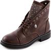 Toocool Stivali Donna Stivaletti Strass Anfibi Biker Invernali Scarpe G621 [40, Marrone]