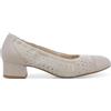 Melluso Décolleté Donna Tacco Comodo in Camoscio e Pelle 37.5 / Beige