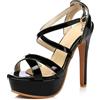LarDorLin Plateau Tacco a Spillos Donna Peep Toe Sandals