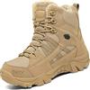 IYVW OKIY 1705R Stivaletti tattico Mid High Rise Scarpe da Trekking Stivali in Pelle, Uomo beige 41 EU