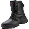 IYVW 5.AA 1333 Stivali da Moto da Uomo Outdoor Escursionismo Casual High-Top Stringate Inverno Fodera Calda Stivaletti Resistenti all'Usura da Ciclismo Traspiranti nero 39 EU