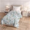 Italian Bed Linen, Trapunta Invernale Karma, No Stiro | Piumone Letto Singolo 170x260 cm, Imbottitura 300 gr, Made in Italy, 100% Microfibra Stampata, Doubleface, Ramage
