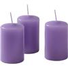 Cereria Di Giorgio - 12 Candele Cero - Diametro 4 cm Altezza 7 cm - Colore Lavanda - Durata 12 ore - Non profumate