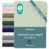 Twinzen Lenzuola con Angoli Bambini 80x160cm Berretto 20 cm, Verde chiaro