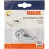 Gardinia Supporto a soffitto per binari per Tende a 3 Pannelli a Scorrimento, 2 Pezzi, Montaggio a soffitto o Combinato con Supporti ad Angolo, 2,5 x 1,5 x 1,5 cm, Metallo, Argento