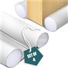VOUNOT® Set di 4 Paraspifferi Sottoporta 96cm Isolante Termico, Paraspifferi Porta Universale Tagliabili, Anti Corrente d'Aria e Rumore, Isolamento Acustico, per Porte Ingresso e Interne, Bianco