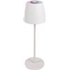 Velamp Josephine lampada da tavolo LED ricaricabile IP44 - 200 lumen, dimmer touch, luce bianca e RGB, 10 ore di autonomia, colore Bianco