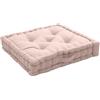 ED ENJOY HOME Cuscino da Pavimento con Manico, 50 x 50 cm, Rosa Antica, 100% Cotone Certificato Oeko Tex, Imbottitura 100% Cotone Riciclato, Imbottito per garantire Una buona Tenuta, Collezione Panama, Enjoy Home